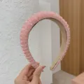 Elegant pink crystal beaded wide headband Baroque style fashion hair accessory for women - Pink
