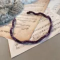 Minimalist deep purple velvet wavy headband with elegant pleated texture design - Wave Style / Purple