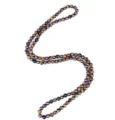 Natural tiger eye stone and hematite beaded necklace yoga bracelet jewelry piece. - Tiger Eye & Hematite Style