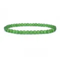 Classic green beaded bracelet for women men, 4mm round gemstone stretch yoga bracelet jewelry - Verdant