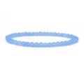 4mm light blue round gemstone beaded bracelet minimalist yoga fashion jewelry accessory - Light Blue