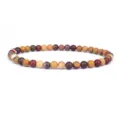 4mm Multi-color Natural Stone Beaded Bracelet Detail Shot Gemstone Yoga Healing Jewelry - Multicolor Natural Stone