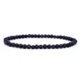 Blue sandstone beaded bracelet with sparkling dark blue gemstone beads for daily elegant wrist wear. - Blue Sandstone