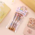 Cute capybara multi-color gel pens set, 4-in-1 press ballpoint pens for school journaling stationery. - Capybara 6-Color 4-Piece Set
