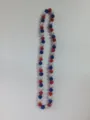 10mm red white and blue Shamballa rhinestone clay bead necklace for baseball fans sports - Red White Blue Sports