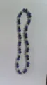 Detailed view of 10mm Shamballa disco beads in blue, black and AB white finish - Black Dark Blue AB White
