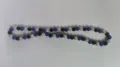 Close-up view of 10mm blue, black and silver Shamballa pavé disco ball bead strand - Blue Black Silver White 2