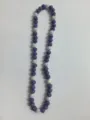 Elegant purple and white 10mm AB rhinestone Shambhala clay bead necklace with elastic cord - Purple & White AB Electroplated