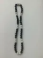 Detailed view of the 10mm black and white rhinestone Shamballa clay bead necklace set - 97 / Approx. 44 Beads, Approx. 51cm (20 Inches)