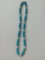 Close-up of 10mm blue and silver crystal-encrusted Shamballa bead necklace - 66 / Approx. 44 Beads, Approx. 51cm (20 Inches)