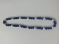 Detail view of Shamballa style necklace with 10mm blue and white disco ball beads - 84 / Approx. 44 Beads, Approx. 51cm (20 Inches)