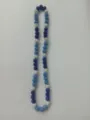 Detailed view of 10mm blue and silver rhinestone disco ball beads on a Shamballa necklace - 86 / Approx. 44 Beads, Approx. 51cm (20 Inches)