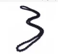 8mm black lava stone yoga bead necklace natural porous gemstone jewelry for men women - Lava Stone Style