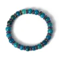 8mm blauer Chalcedon Strass Perlen Armband Kristall Yoga Schmuck Detailansicht Design - Blaugrün
