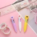 Cute mini 4-color ballpoint pen, adorable cartoon pig design, perfect for student journaling. - Pig Series