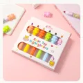 Cute bear shape highlighters aesthetic scented journal pens for students studying notes writing. - Bear Highlighters 6pcs/Box