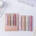 Morandi color highlighter set 4pcs aesthetic cute marker pens for school office stationery - Sunset Drunk / Coffee