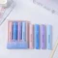 Morandi color aesthetic highlighter pens set, large capacity pastel markers for students journaling. - Romantic Starry Sky / Blue