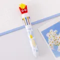 Creative cartoon French fries multi-color ballpoint pen student cute press journal pen - French Fries