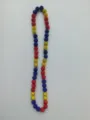 Close-up of 10mm red, blue and gold pave crystal disco ball beaded necklace - 129 / Approx. 44 Beads, Approx. 51cm (20 Inches)