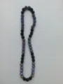 Detail view of 10mm purple and black Shamballa rhinestone clay bead necklace - 113 / Approx. 44 Beads, Approx. 51cm (20 Inches)