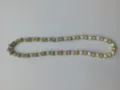 Detailed view of 10mm gold and silver Shamballa disco ball crystal necklace beads - 111 / Approx. 44 Beads, Approx. 51cm (20 Inches)