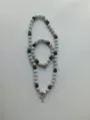Hip-hop 10mm Shamballa bead necklace and bracelet set with sparkly rhinestone cross pendant - 162 / Matching Color Bracelet (Approx. 19cm, 20 Beads)