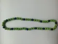 Shamballa necklace featuring green and black clay disco ball beads with crystals. - 126 / Approx. 44 Beads, Approx. 51cm (20 Inches)