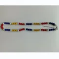 Colorful crystal shamballa bead necklace with extension chain fashion jewelry accessory - Color Matched Bracelet (Approx 19cm, ~20 Beads, Elastic Line, No Clasp) / Multicolor Mix (9)