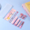 Cute cat paw stationery set, aesthetic school supplies gift box for students and journaling lovers. - Cat Paw Pencil Case 9-Piece Set (Pink)