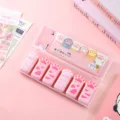 Cute cat paw correction tape stationery set, mini portable high aesthetic school gift. - Cat Paw Correction Tape 8-Piece Set (Pink)