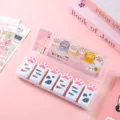 Cute cat paw stationery set with lovely sticky notes in portable clear box for students. - Cat Paw Correction Tape 8-Piece Set (White)