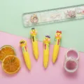 Cute cartoon 4-color ballpress pen multi-color student cute stationery writing marker pen - Duck Series