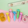 Cute cartoon dinosaur 4-color ballpoint pen set, vibrant colors for daily journaling. - Teeth Dinosaur Series