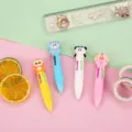 Cute mini 4-color retractable ballpoint pen, assorted cute animal designs, student stationery. - Baby Animal Series