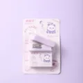 Set de mini agrafeuse mignon en violet Morandi avec design de dessin animé panda pour le bureau. - Violet