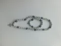 Sparkling 10mm purple and AB Shamballa bead necklace bracelet set with cross pendant - 165 / Matching Color Bracelet (Approx. 19cm, 20 Beads)