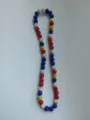 Close-up of a colorful Shamballa necklace with mixed rhinestone disco ball beads. - 187 / Approx. 44 Beads, Approx. 51cm (20 Inches)