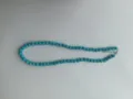 Detailed view of blue rhinestone shamballa ball necklace with lobster clasp and chain. - Color Matched Bracelet (Approx 19cm, ~20 Beads, Elastic Line, No Clasp) / Blue (39)