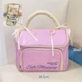 Large capacity purple travel makeup bag with waterproof material and handle - 26.5*13*20cm / Purple