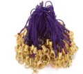 Detailed view of DIY lobster clasps with purple lanyards, ideal for phone charms and crafts. - Purple