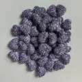 Lila Strass Herz Fimo Perlen halb gebohrt Schmuck Anhänger Zubehör zum Basteln - 12*15mm / Lotuslila