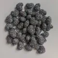 12x14mm Halb-Loch Strass Herz Perlen Ton Pave Kristall Anhänger für DIY Schmuckherstellung. - 12*15mm / Transparentes Grau