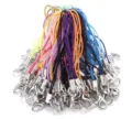 Colorful DIY mobile phone lanyards with metal lobster clasps, bulk jewelry accessories. - Multicolor