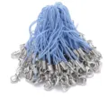 DIY phone lanyard straps with silver lobster clasps, bulk blue cord accessories for crafts. - Light Blue