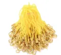 DIY Phone Lanyard Gold Lobster Clasp Colored Nylon Cord Handmade Jewelry Accessories - Yellow