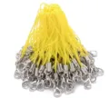 Yellow DIY Phone Lanyard with Silver Lobster Clasp Metal Tube Accessory for Crafts - Yellow
