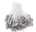 Bulk white lanyards with silver lobster clasps for DIY phone charms and jewelry making accessories. - White