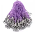 DIY purple phone lanyard straps with silver lobster clasps and metal tube bulk pack for crafts - Purple