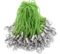 Green Lanyard with Lobster Clasp DIY Phone Strap Metal Tube Accessory Bulk Pack Set - Bright Green